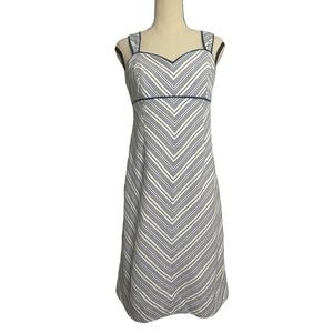 Lilly Pulitzer Chevron Blue White Dress Size 8